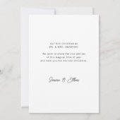 Modern Minimalist 1 Photo Married & Bright  Dankes Dankeskarte (Rückseite)