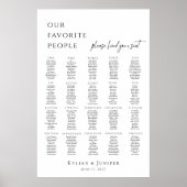 Modern minimalist 20 tables seating plan poster (Vorne)