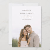 Modern Minimalist 2 Photos Save the Date (Vorderseite)