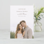 Modern Minimalist 2 Photos Save the Date (Stehend Vorderseite)