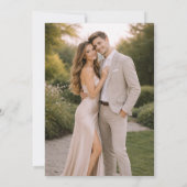 Modern Minimalist 2 Photos Save the Date (Rückseite)