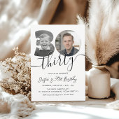 Modern Minimalist 30th Birthday Photo Einladung