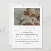 Modern Minimalist 5 Baby Photos Birth Ankündigung (Rückseite)