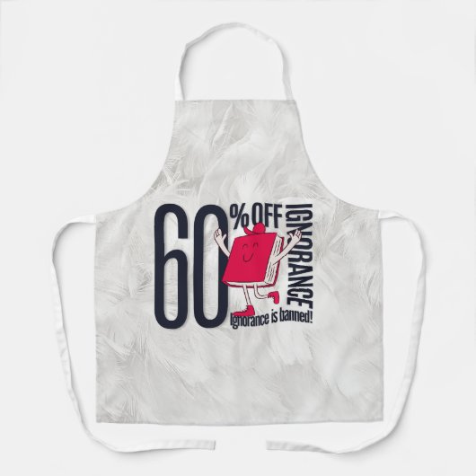 Modern Minimalist 60 Percent Off Ignorance Typogra Schürze (Vorderseite)