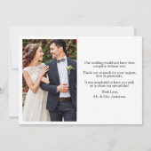 Modern Minimalist 6 Photo Wedding Dankeskarte (Rückseite)