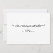 Modern Minimalist 8 Photo Wedding Dankeskarte (Rückseite)