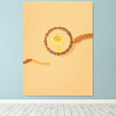 Modern Minimalist Abstract Bronze & Peach Art Leinwanddruck (Insitu (Holzboden))