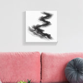 Modern Minimalist Abstract Layered Flow - Smoke  Leinwanddruck (Insitu (Wohnzimmer))