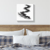 Modern Minimalist Abstract Layered Flow - Smoke  Leinwanddruck (Insitu (Schlafzimmer))