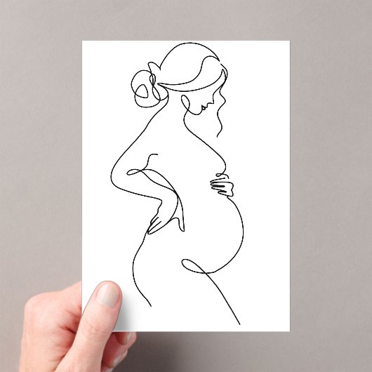 Modern Minimalist Abstract Line Art Drawing Acryleinladungen (Insitu (Handheld))