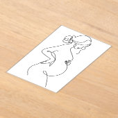 Modern Minimalist Abstract Line Art Drawing Poster Acryleinladungen (Ablage )