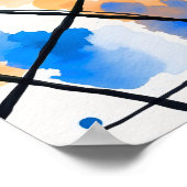 Modern Minimalist Abstract Line Art Poster (Ecke)