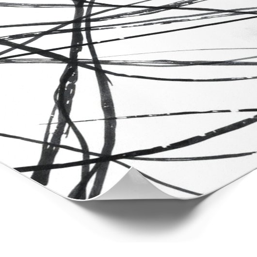 Modern Minimalist Abstract Line Art Poster (Ecke)