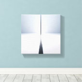 Modern Minimalist Abstract Vertical Beam - 3D  Leinwanddruck (Insitu (Holzboden))