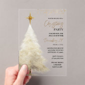 Modern Minimalist Acrylic Christmas Party Acryleinladungen (Insitu (Handheld))