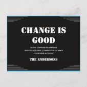 Modern Minimalist Address Change Moving  Postkarte (Vorderseite)