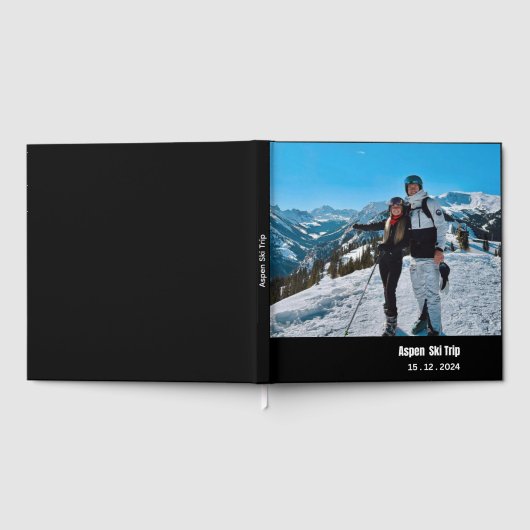 Modern Minimalist All Purpose Photo Album - Black Gästebuch (Voll)