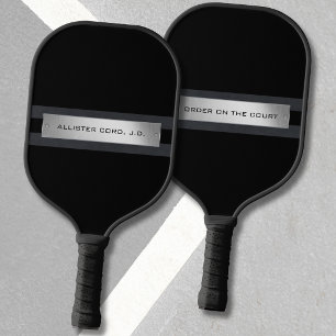 Modern minimalist Anwalt Richter Personalized Pickleball Schläger