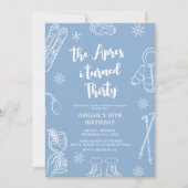 Modern Minimalist Apres Ski Birthday Weekend  Einladung (Vorderseite)