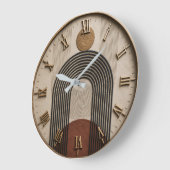 Modern Minimalist Arch Abstract Geometric Boho De Große Wanduhr (Winkel)