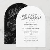 Modern Minimalist Arch Engagement Party Einladung (Vorne/Hinten)