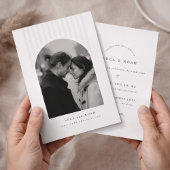 Modern Minimalist Arch Photo Wedding Invitation Einladung