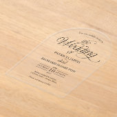 Modern Minimalist Arch Wedding Elegant Acryleinladungen (Ablage )