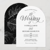 Modern Minimalist Arch Wedding Elegant Einladung (Vorne/Hinten)