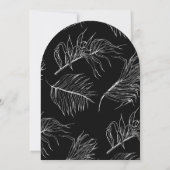 Modern Minimalist Arch Wedding Elegant Einladung (Rückseite)