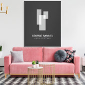 Modern Minimalist Architect Office Logo Leinwanddruck (Insitu (Wohnzimmer))
