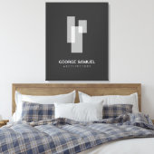 Modern Minimalist Architect Office Logo Leinwanddruck (Insitu (Schlafzimmer))