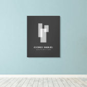Modern Minimalist Architect Office Logo Leinwanddruck (Insitu (Holzboden))