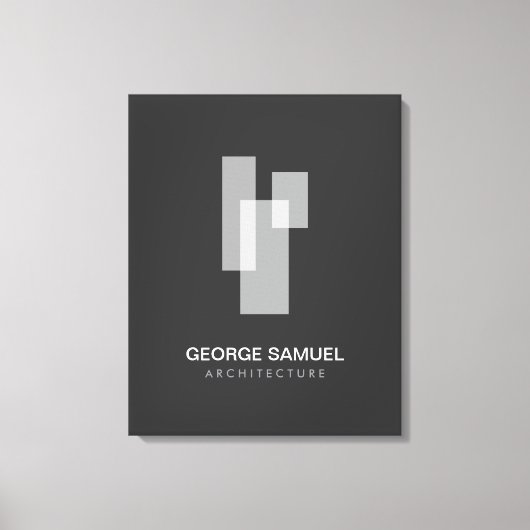 Modern Minimalist Architect Office Logo Leinwanddruck (Vorderseite)