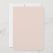 Modern Minimalist Baby Shower | Powder Blush Einladung (Rückseite)
