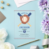 Modern Minimalist Baseball Batter Up Birthday Acryleinladungen (In Situ (Hochzeit))