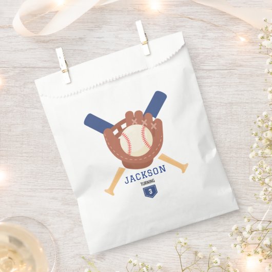 Modern Minimalist Baseball Batter Up Birthday Geschenktütchen (Ausgeschnitten)