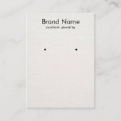 Modern Minimalist Beige Linen Jewelry Display Card Visitenkarte (Vorderseite)