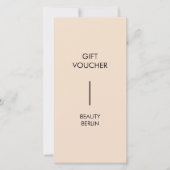 Modern Minimalist Beige QR Code Gift Certificate (Vorderseite)