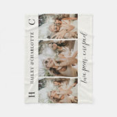 Modern minimalist best friends forever neutral fleecedecke (Vorderseite)