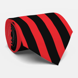 Modern Minimalist Black and Red Stripes Krawatte