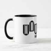 Modern Minimalist Black and White Geometric Shape  Tasse (Links)