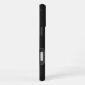 Modern Minimalist Black Executive QR Code Monogram iPhone Hülle (Rechte Seite)