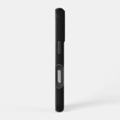 Modern Minimalist Black Executive QR Code Monogram iPhone Hülle (Rechte Seite)