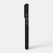 Modern Minimalist Black Executive QR Code Monogram iPhone Hülle (Linke Seite)