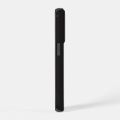 Modern Minimalist Black Executive QR Code Monogram iPhone Hülle (Rechte Seite)