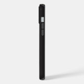 Modern Minimalist Black Executive QR Code Monogram iPhone Hülle (Linke Seite)