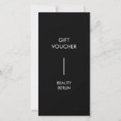 Modern Minimalist Black QR Code Gift Certificate (Vorderseite)