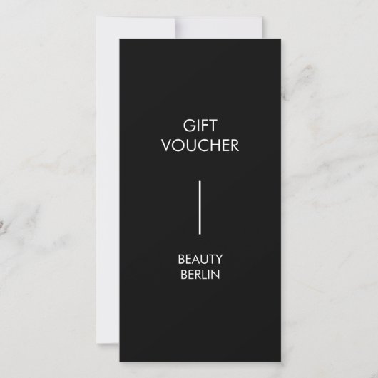 Modern Minimalist Black QR Code Gift Certificate (Vorderseite)