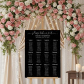Modern Minimalist Black Wedding Seating Chart Acrylschild