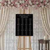 Modern Minimalist Black Wedding Seating Chart Acrylschild